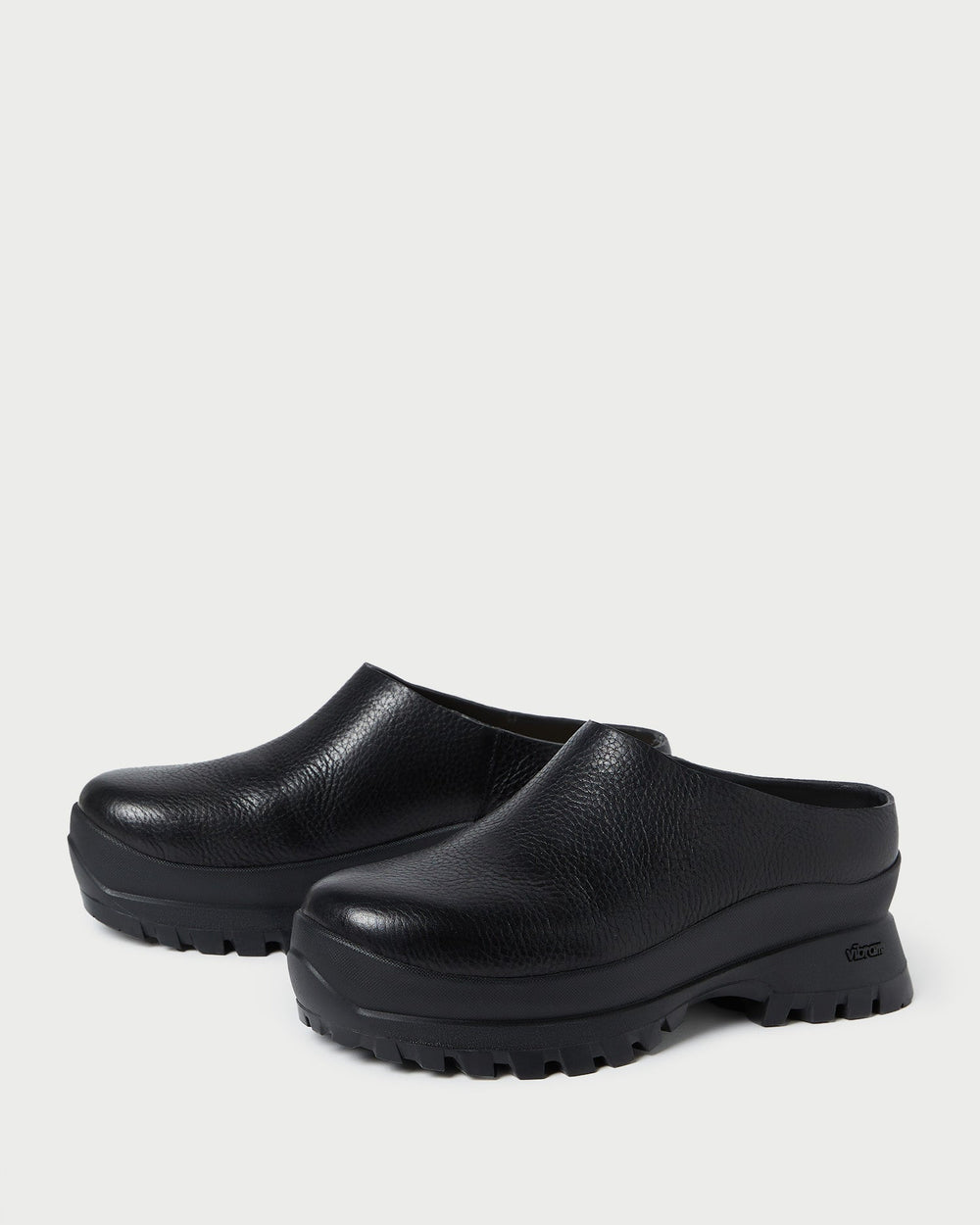 Loeffler Randall Women / Gemma Black Leather Lug Mule