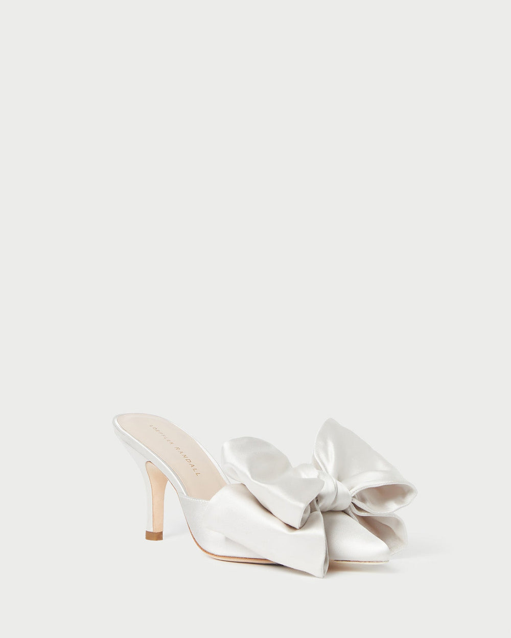 Loeffler Randall Women / Margot Cream Satin Bow Mule