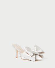 Loeffler Randall Women / Margot Cream Satin Bow Mule