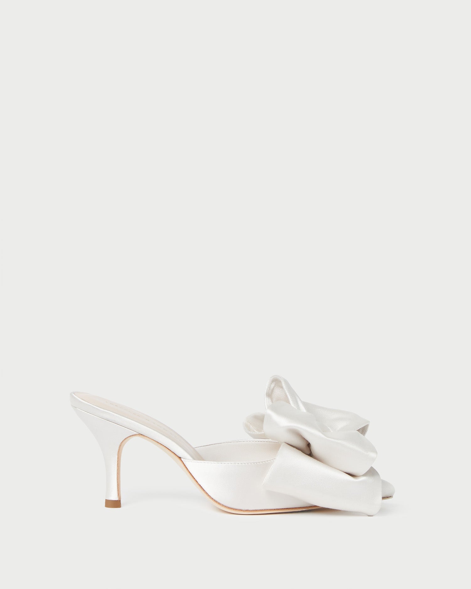 Loeffler Randall Women / Margot Cream Satin Bow Mule