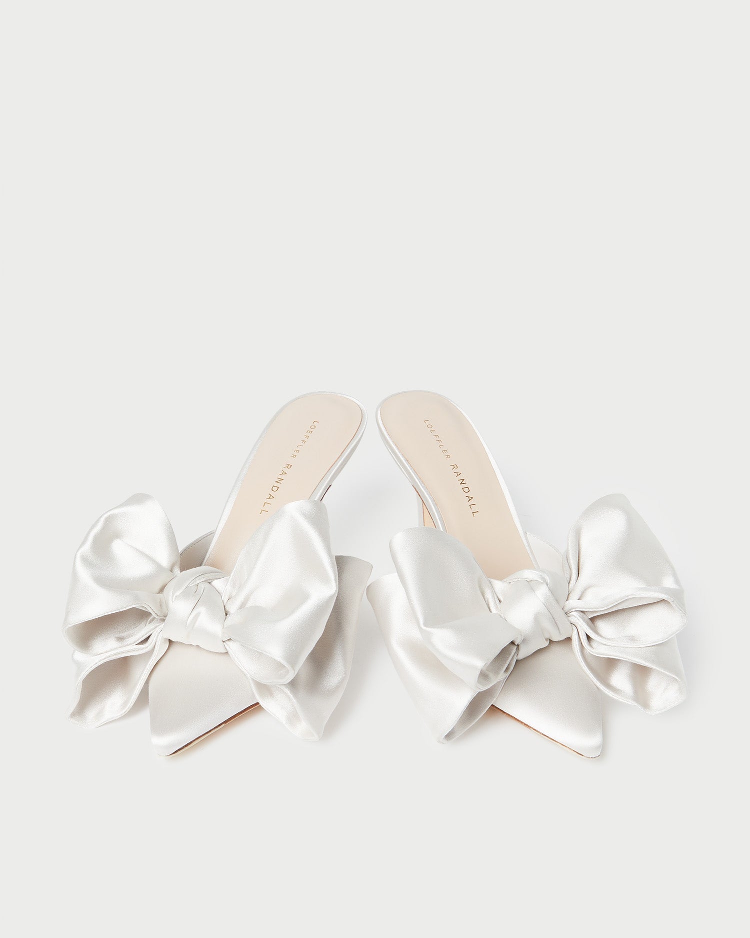 Loeffler Randall Women / Margot Cream Satin Bow Mule