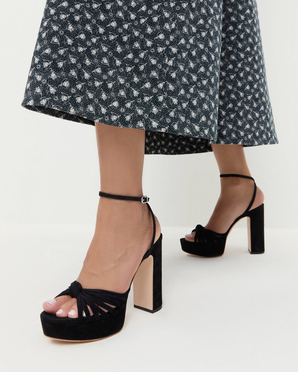 Loeffler Randall Women / Rivka Black Suede Platform Sandal