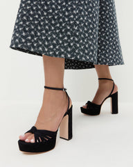 Loeffler Randall Women / Rivka Black Suede Platform Sandal
