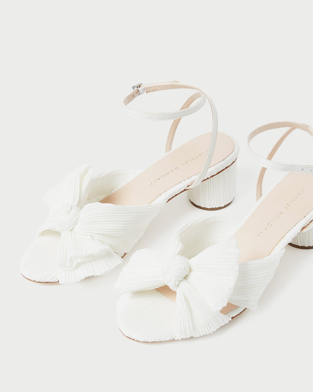 Loeffler Randall Women / Dahlia White Pleated Bow Heel