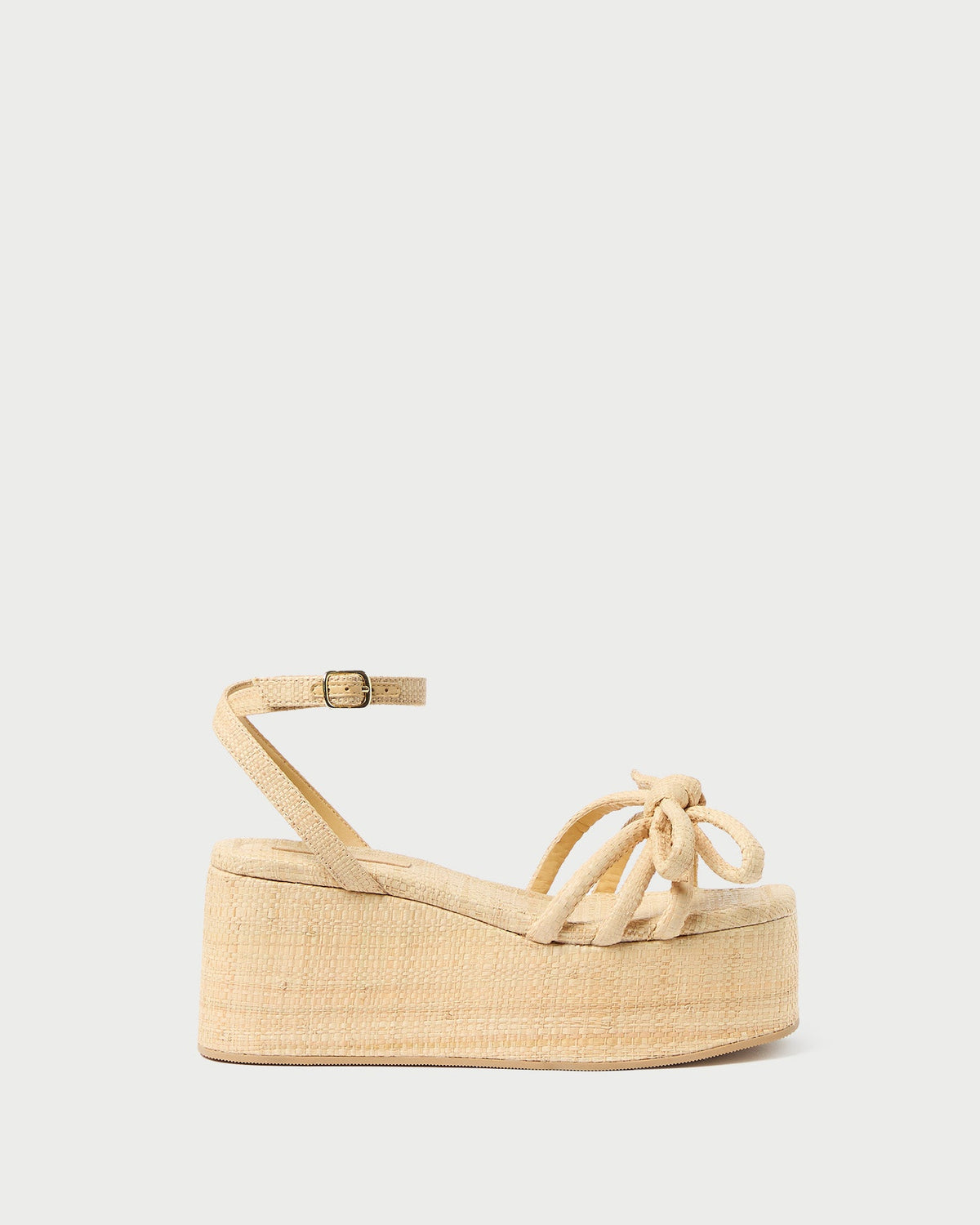 Loeffler Randall Women / Hudson Natural Raffia Platform Sandal