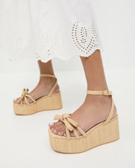 Loeffler Randall Women / Hudson Natural Raffia Platform Sandal