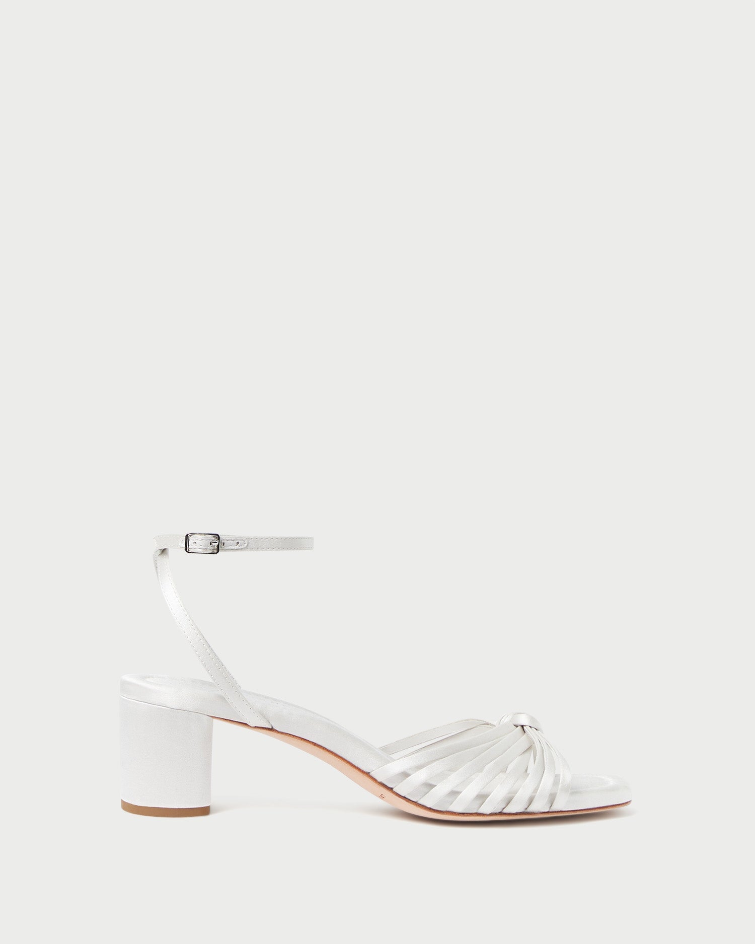 Loeffler Randall Women / Olivia Cream Knot Mid-Heel Sandal