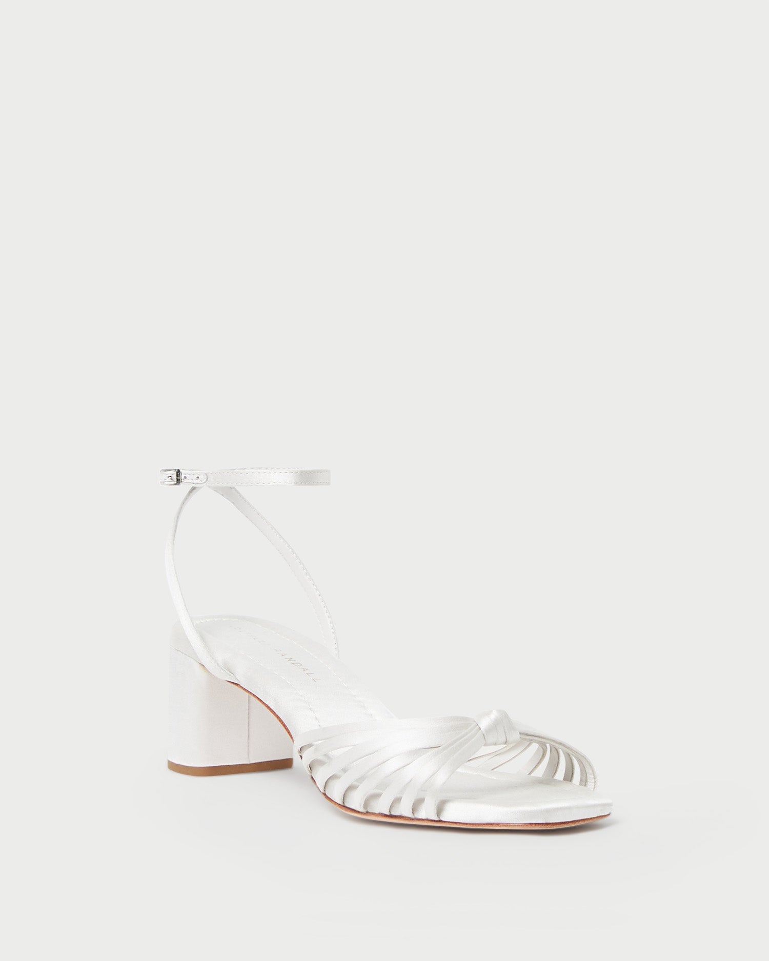 Loeffler Randall Women / Olivia Cream Knot Mid-Heel Sandal