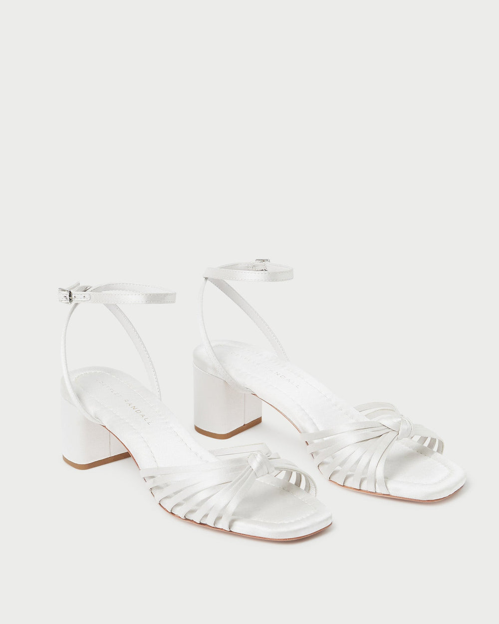 Loeffler Randall Women / Olivia Cream Knot Mid-Heel Sandal