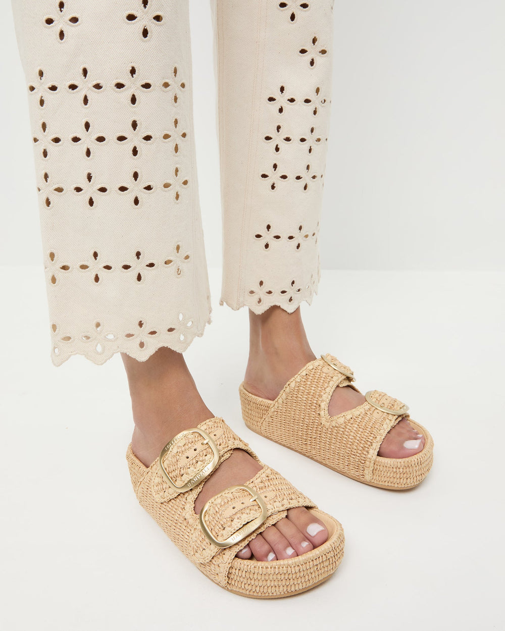 Loeffler Randall Women / Theo Natural Two-Band Sandal