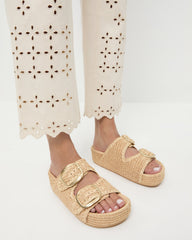Loeffler Randall Women / Theo Natural Two-Band Sandal