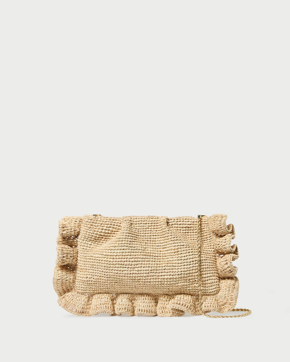 Loeffler Randall Women / Mavis Natural Raffia Ruffle Clutch