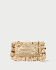 Loeffler Randall Women / Mavis Natural Raffia Ruffle Clutch