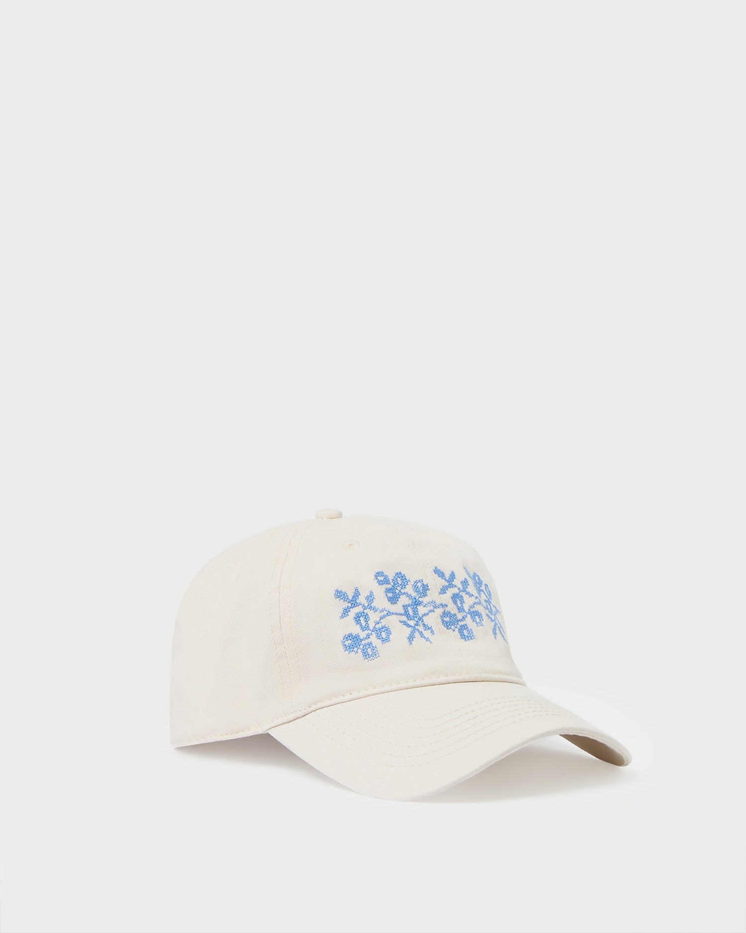 Loeffler Randall Women / Cairo Natural/Blue Embroidered Cap