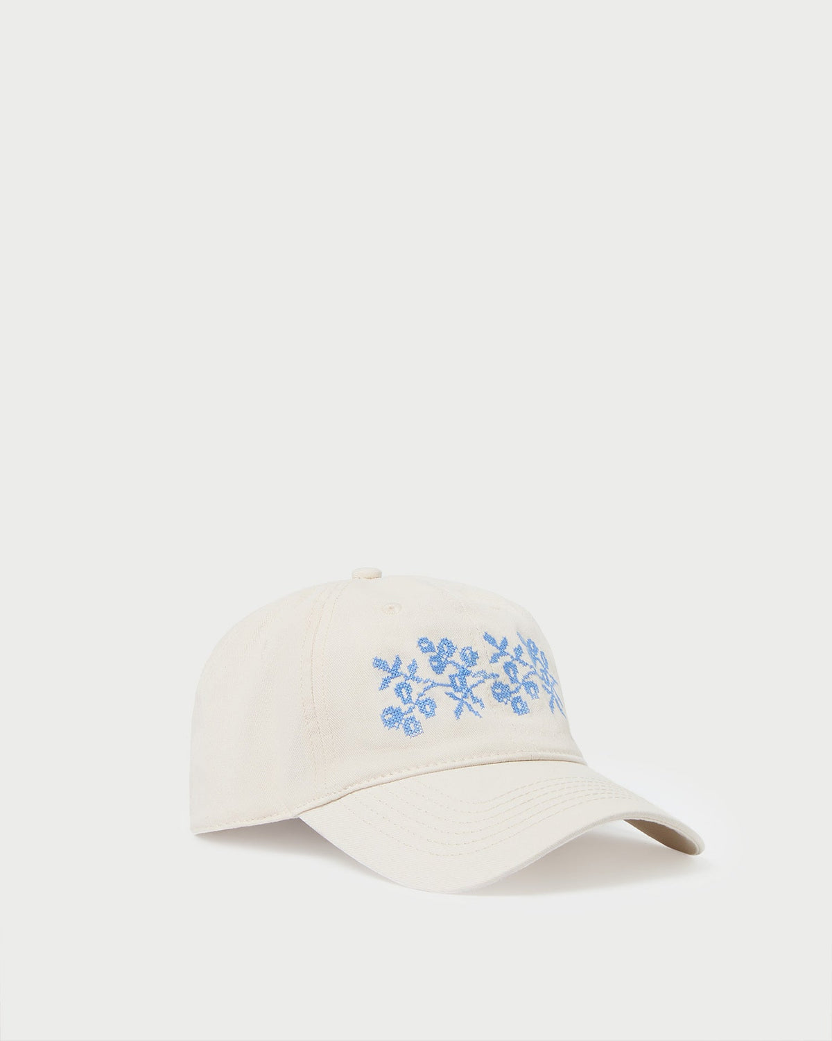 Loeffler Randall Women / Cairo Natural/Blue Embroidered Cap