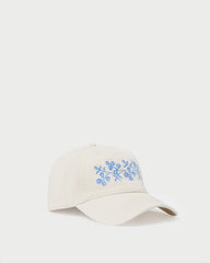 Loeffler Randall Women / Cairo Natural/Blue Embroidered Cap