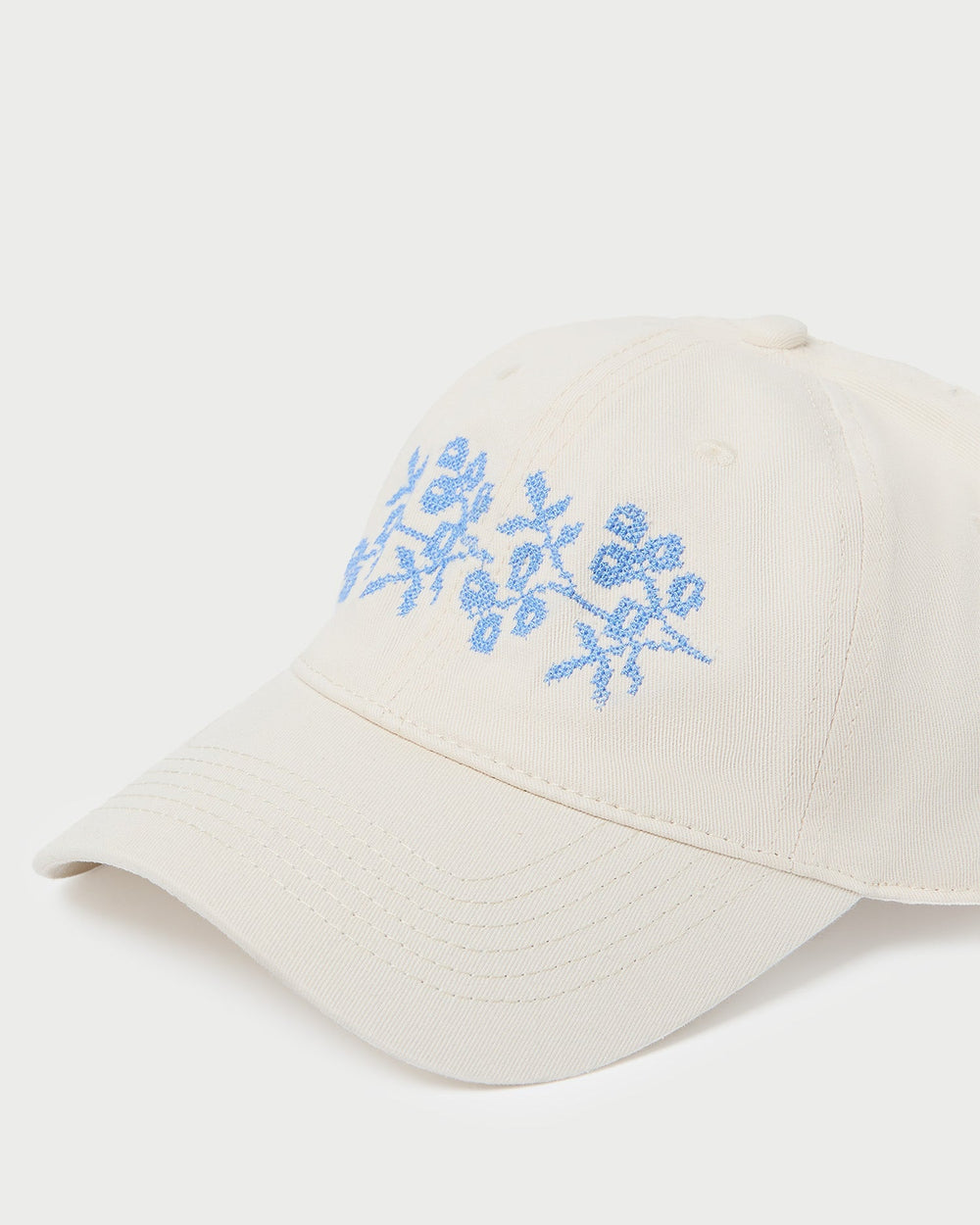 Loeffler Randall Women / Cairo Natural/Blue Embroidered Cap