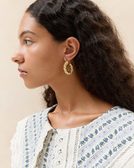 Loeffler Randall Women / Atticus Gold Twisted Hoop Earrings