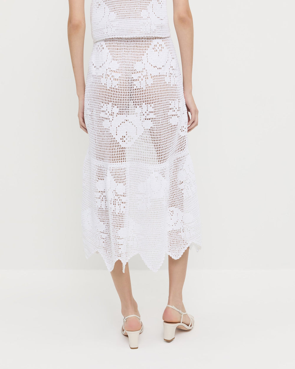Loeffler Randall Women / Sullivan Cream Crochet Skirt