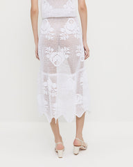 Loeffler Randall Women / Sullivan Cream Crochet Skirt