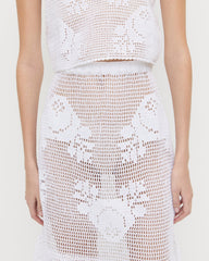 Loeffler Randall Women / Sullivan Cream Crochet Skirt