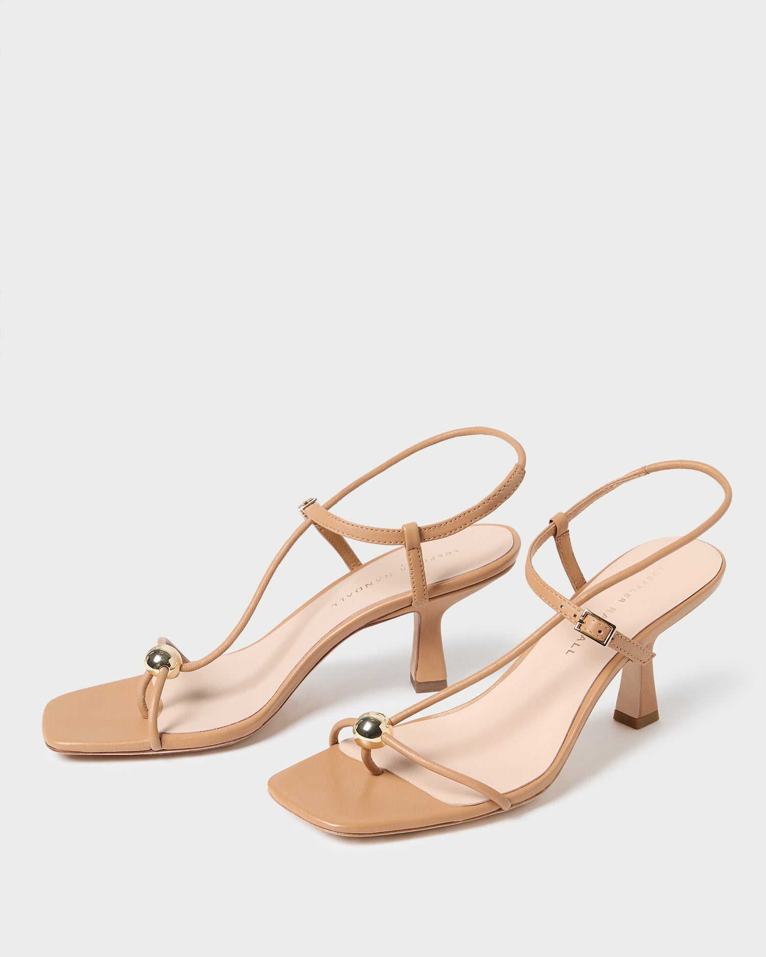 Loeffler Randall Women / Triana Dune Leather Mid-Heel Sandal