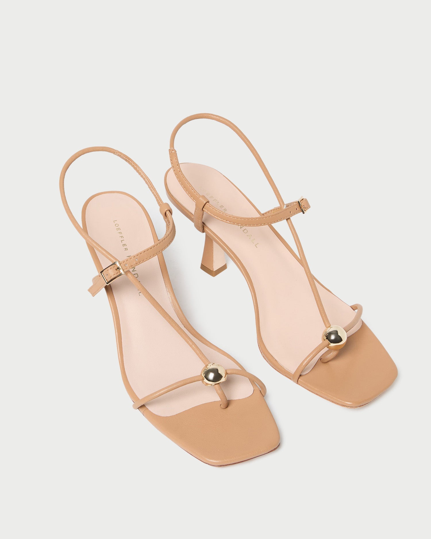 Loeffler Randall Women / Triana Dune Leather Mid-Heel Sandal