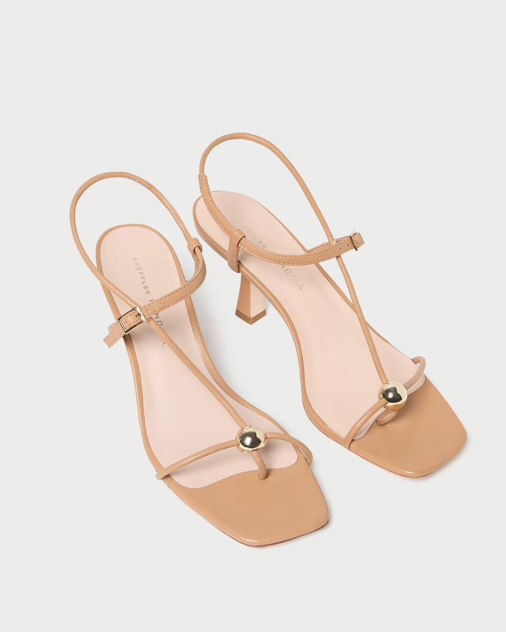 Loeffler Randall Women / Triana Dune Leather Mid-Heel Sandal