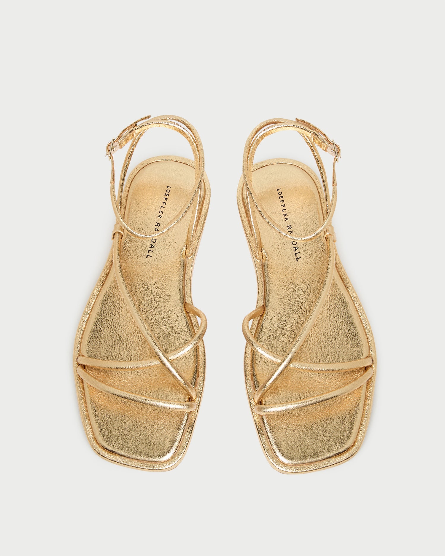 Loeffler Randall Women / Noor Gold Leather Flat Sandal