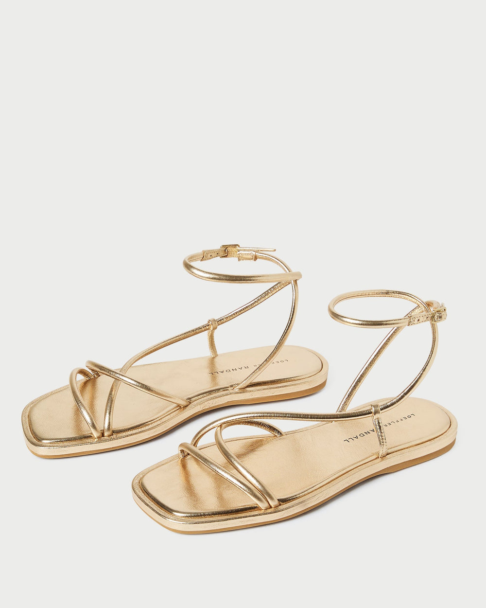 Loeffler Randall Women / Noor Gold Leather Flat Sandal