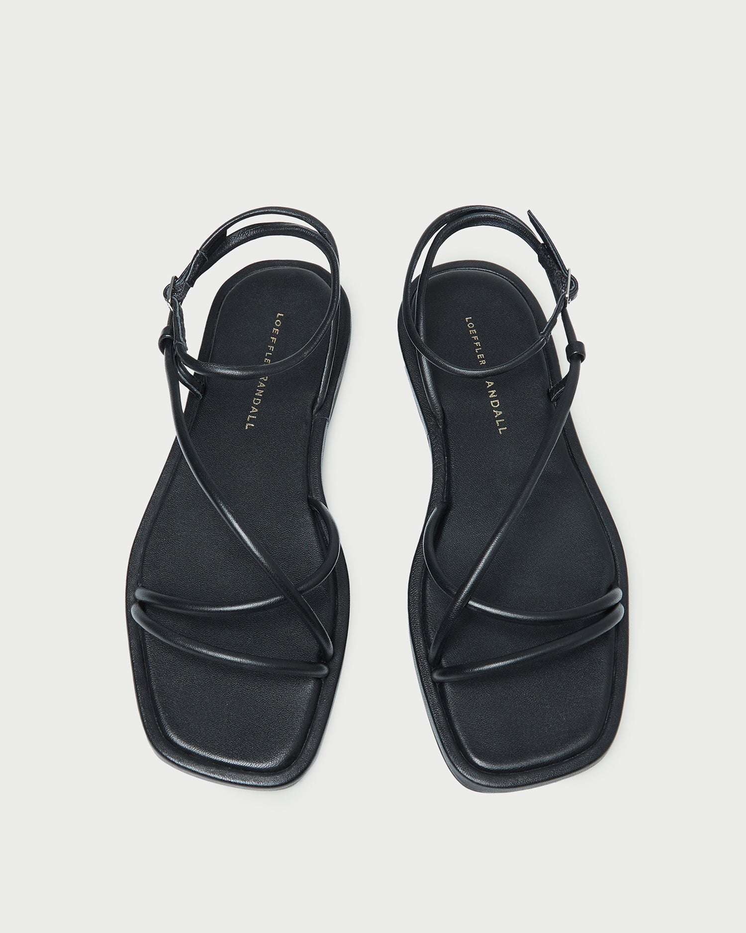 Loeffler Randall Women / Noor Black Leather Flat Sandal