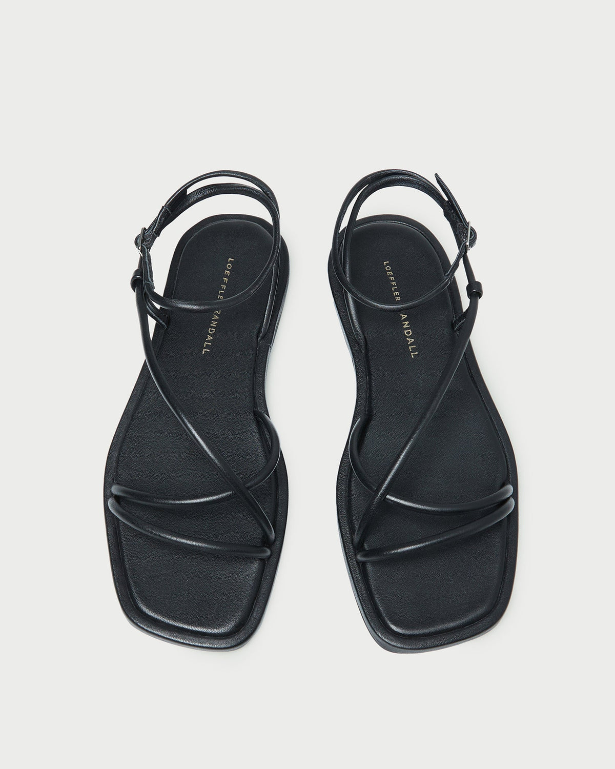 Loeffler Randall Women / Noor Black Leather Flat Sandal
