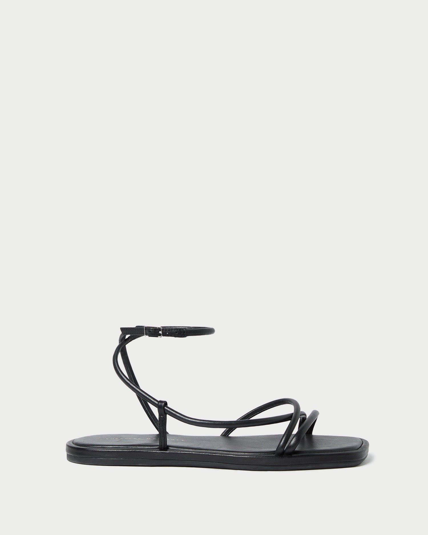Loeffler Randall Women / Noor Black Leather Flat Sandal