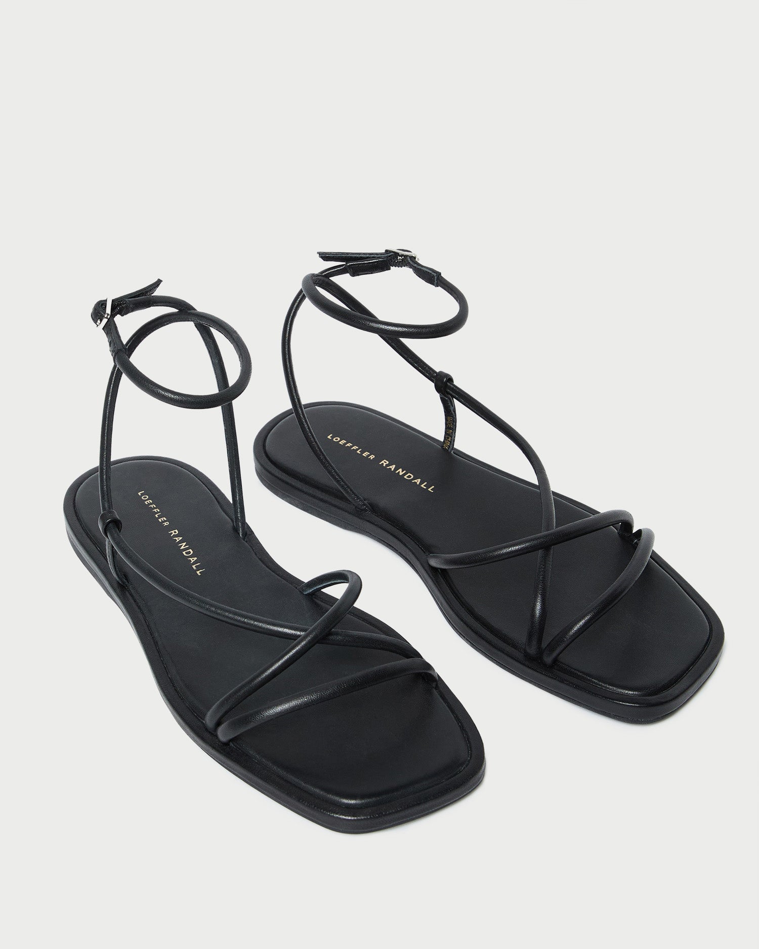 Loeffler Randall Women / Noor Black Leather Flat Sandal