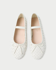 Loeffler Randall Women / Leonie Cream Woven Ballet Flat