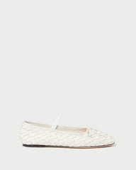 Loeffler Randall Women / Leonie Cream Woven Ballet Flat