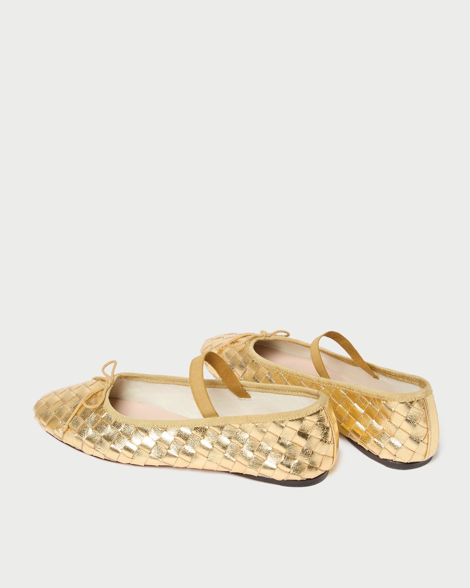 Loeffler Randall Women / Leonie Gold Woven Ballet Flat