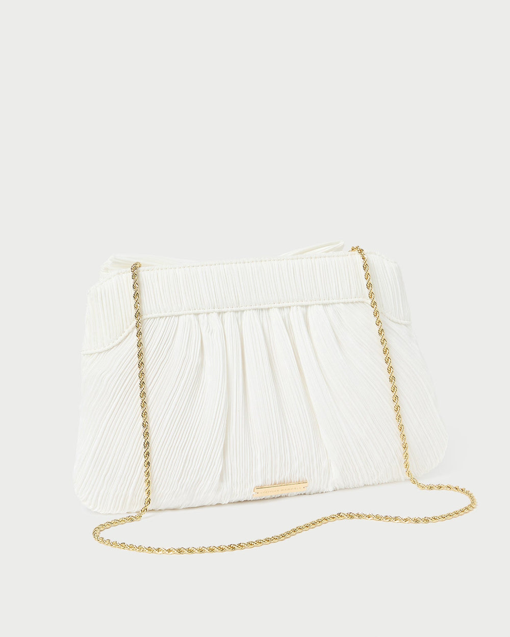 Loeffler Randall Women / Rayne White Pleated Bow Clutch