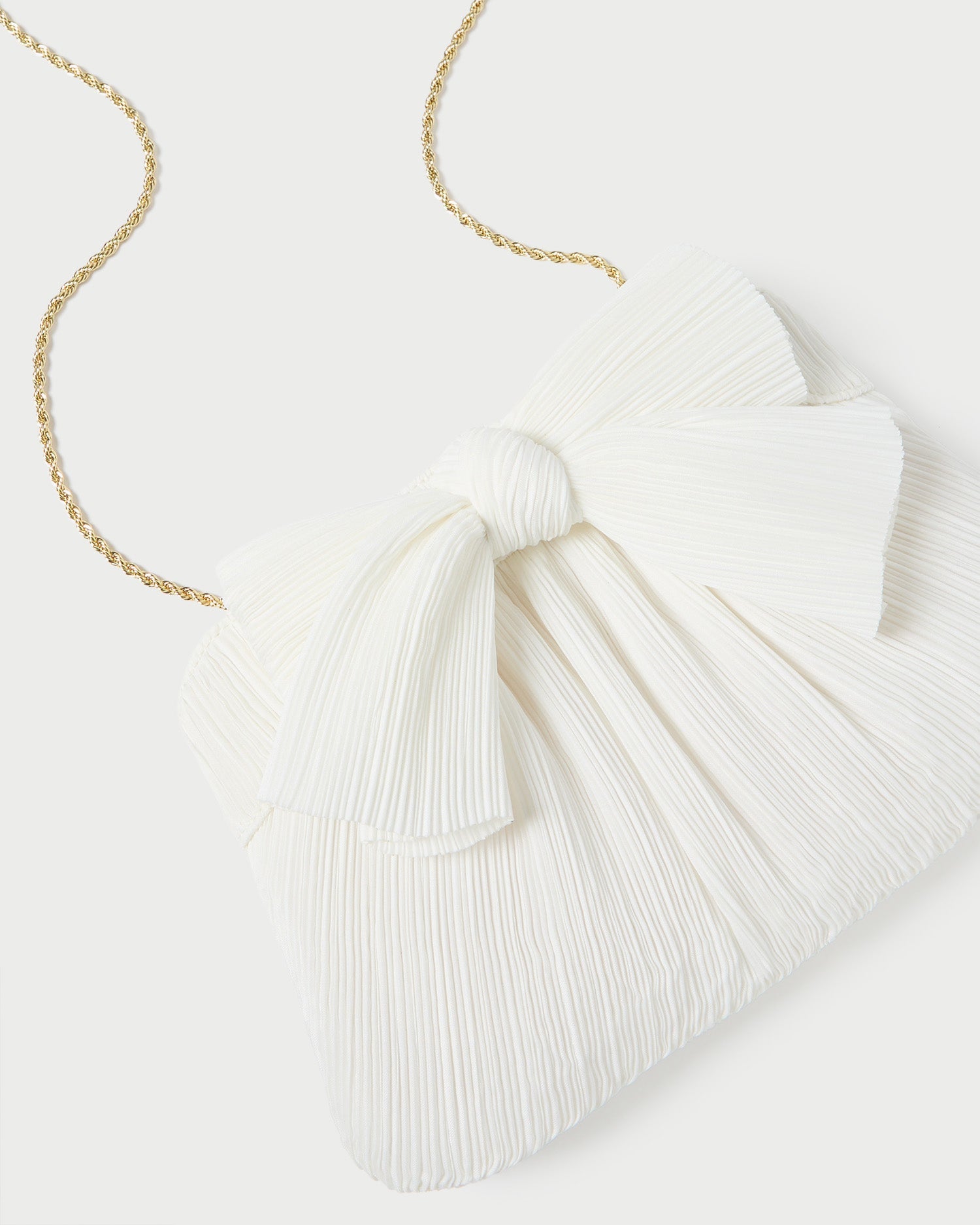Loeffler Randall Women / Rayne White Pleated Bow Clutch