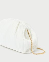Loeffler Randall Women / Bailey White Pleated Dome Clutch