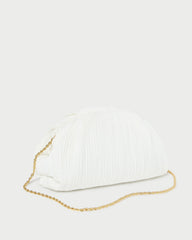 Loeffler Randall Women / Bailey White Pleated Dome Clutch