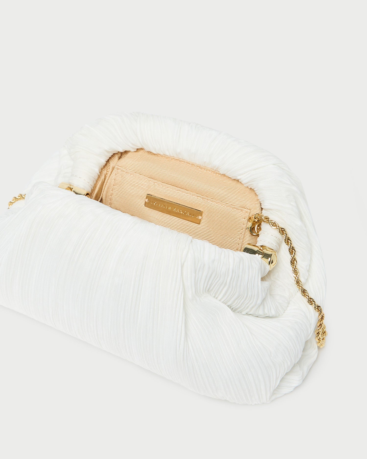 Loeffler Randall Women / Bailey White Pleated Dome Clutch