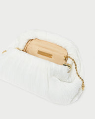 Loeffler Randall Women / Bailey White Pleated Dome Clutch