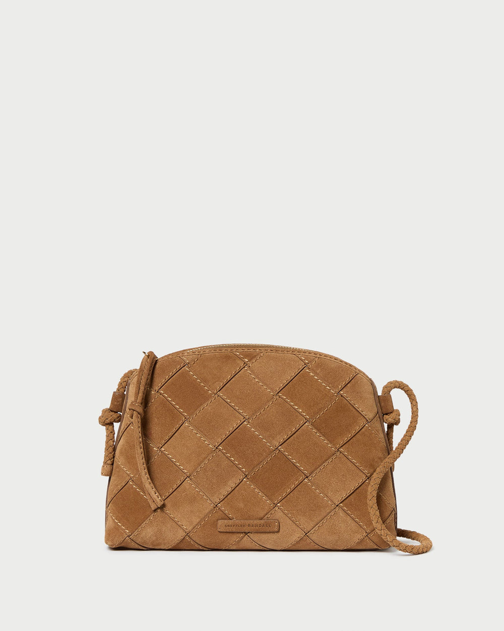 Loeffler Randall Women / Mallory Toffee Woven Suede Crossbody