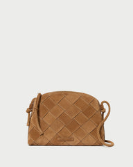 Loeffler Randall Women / Mallory Toffee Woven Suede Crossbody