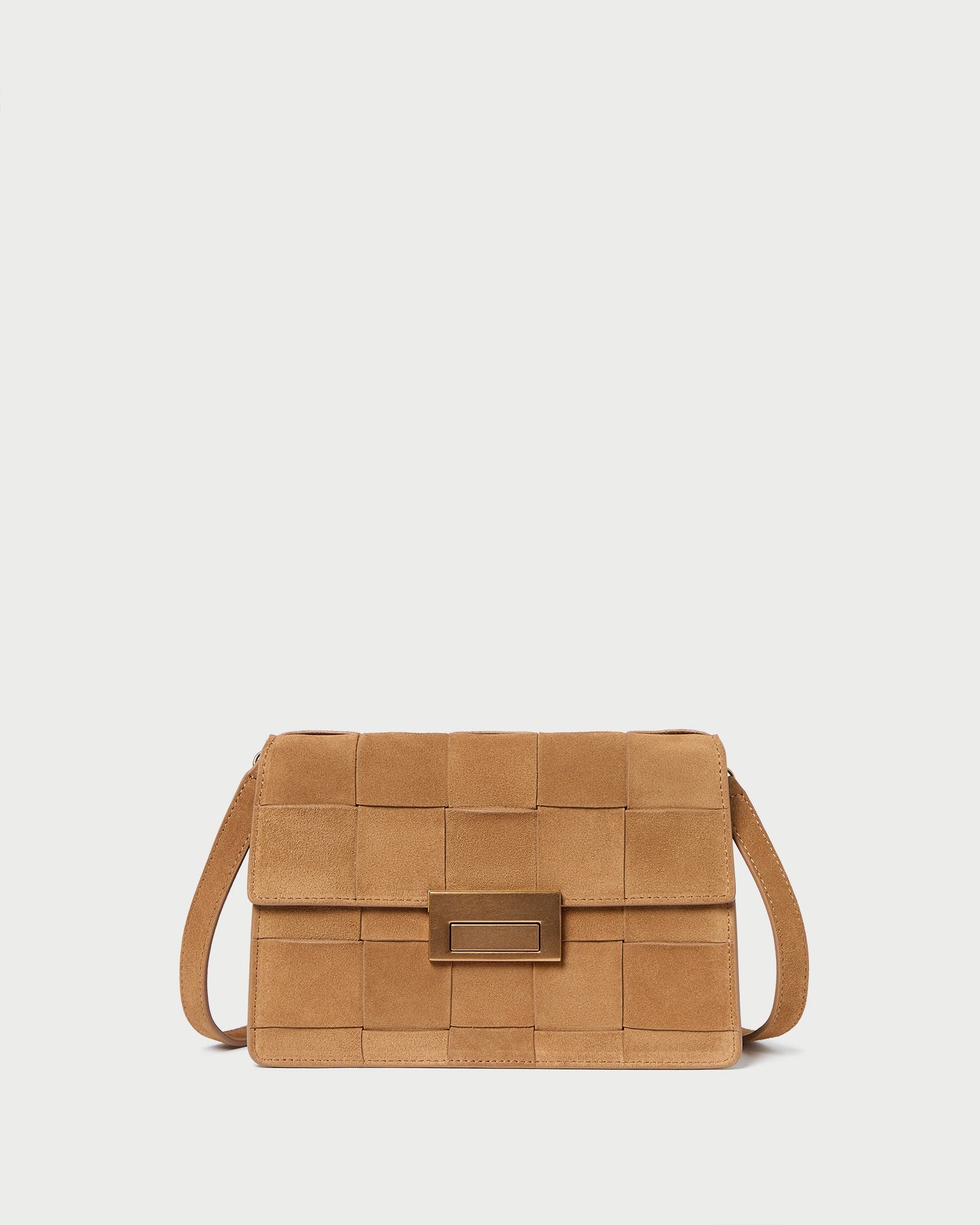 Loeffler Randall Women / Delphine Toffee Suede Shoulder Bag