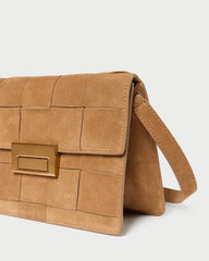 Loeffler Randall Women / Delphine Toffee Suede Shoulder Bag