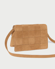 Loeffler Randall Women / Delphine Toffee Suede Shoulder Bag