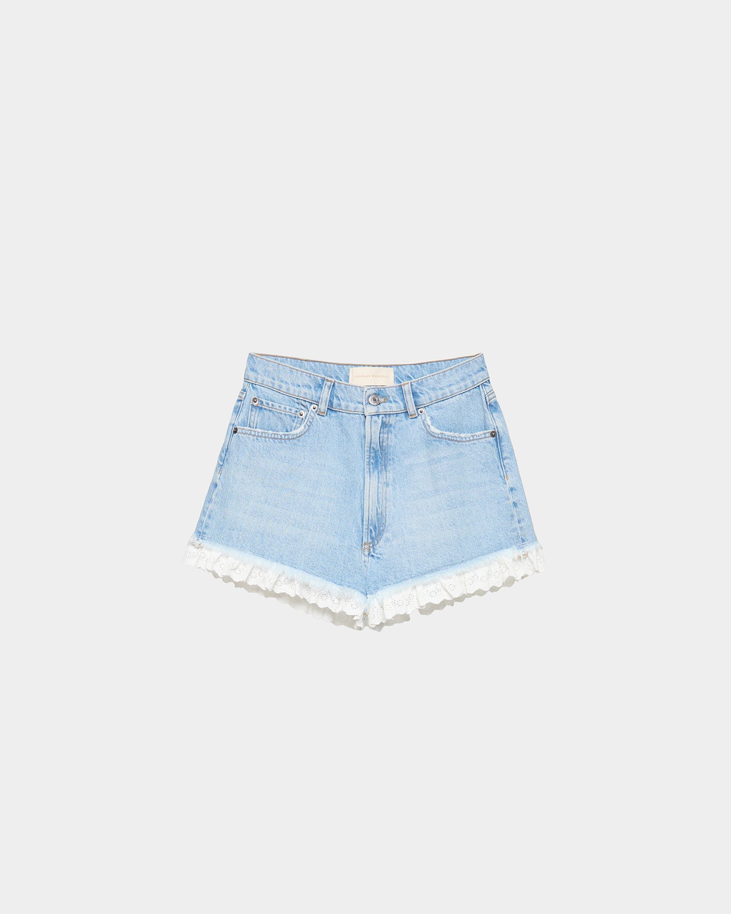 Loeffler Randall Women / Kay Lace-Trimmed Denim Shorts