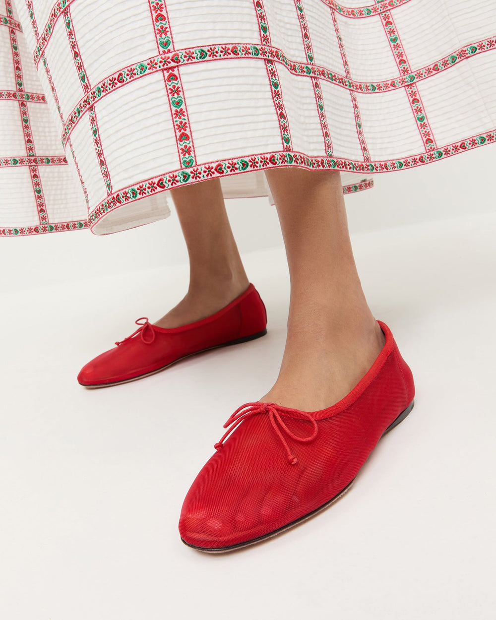 Loeffler Randall Women / Landon Red Mesh Ballet Flat
